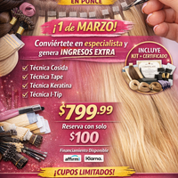 Taller Profesional de Extensiones de Cabello – Ponce |Emily Beauty & Hair Extension| 1 de Marzo 2026